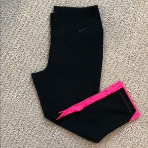Nike DriFit Black and Pink Crop